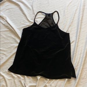 Halter black velvet top